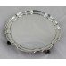 Solid Silver Shaped Footed Card Tray Birmingham 1974