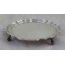 Solid Silver Shaped Footed Card Tray Birmingham 1974