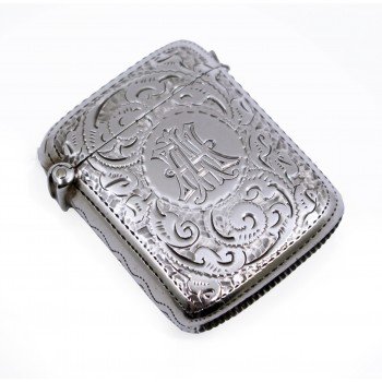 Solid Silver Vesta Case Birmingham 1893