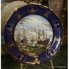 Spode The Maritime England Plates No.3 The Four Days Battle, June 1666 Cabinet Plate