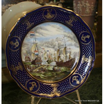 Spode The Maritime England Plates No.3 The Four Days Battle, June 1666 Cabinet Plate