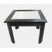 Mirror Topped Ebonized Side Table