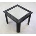 Mirror Topped Ebonized Side Table