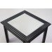 Mirror Topped Ebonized Side Table