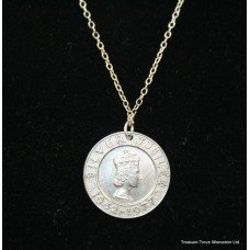 Sterling Silver Jubilee Medallion Pendant Necklace