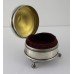 Sterling Silver Velvet Lined Pin Cushion Birmingham 1920