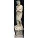 Stone Finish Composite Stone Garden Statue on Pedestal