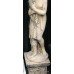 Stone Finish Composite Stone Garden Statue on Pedestal