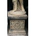 Stone Finish Composite Stone Garden Statue on Pedestal