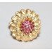 Sunflower Design Ruby 18ct Yellow Gold