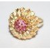 Sunflower Design Ruby 18ct Yellow Gold
