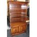 Tall Flame Mahogany Bookcase Cupboard 