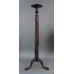 Tall English Carved Mahogany Victorian Twisted Stem Torchère