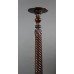 Tall English Carved Mahogany Victorian Twisted Stem Torchère