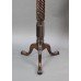 Tall English Carved Mahogany Victorian Twisted Stem Torchère