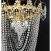 Tall Vintage Crystal & Gold Plated Twist Form Chandelier