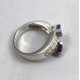 Tanzanite & Diamond Crossover White Gold Ring