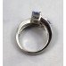 Tanzanite & Diamond Crossover White Gold Ring