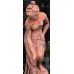 Terracotta Finish Composite Stone Garden Statue on Pedestal