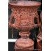 Pair of Heavy Terracotta Style Classical Garden Urns
