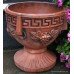 Pair of Heavy Terracotta Style Greek Urns