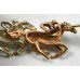 Three Colour Gold Ascot Horse Racing Brooch