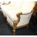 Ornate Upholstered French Empire Style Three Piece Suite