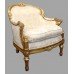 Ornate Upholstered French Empire Style Three Piece Suite