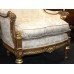 Ornate Upholstered French Empire Style Three Piece Suite