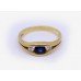 Three Stone Sapphire & Diamond 18ct Gold Ring