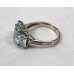 Three Stone Topaz Sterling Silver Ring