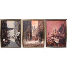 Triptych Set of Paintings by David Stefan Przepiora (b.1944)