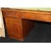 Very Heavy Early 20th c. Large Oak Desk with Roll Top