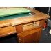 Very Heavy Early 20th c. Large Oak Desk with Roll Top