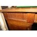 Very Heavy Early 20th c. Large Oak Desk with Roll Top