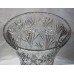 Very Large Cut Glass Crystal Flared Vase