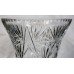 Very Large Cut Glass Crystal Flared Vase