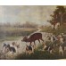 Grand Hunting Painting by de Vinck Oil on Canvas 1902