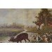 Grand Hunting Painting by de Vinck Oil on Canvas 1902