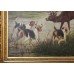 Grand Hunting Painting by de Vinck Oil on Canvas 1902