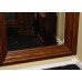 Very Large Heavy Wood Framed Bevelled Dressing Mirror