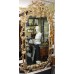 Very Large Tall Carved Wood Chippendale Style Gilt Mirror