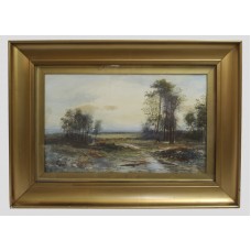 Victorian Watercolour Landscape by Benjamin Williams Leader RA