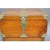 Victorian Brass Bound Walnut Travelling Chest on Folding Legs