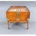 Victorian Brass Bound Walnut Travelling Chest on Folding Legs