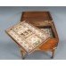 Victorian Brass Bound Walnut Travelling Chest on Folding Legs