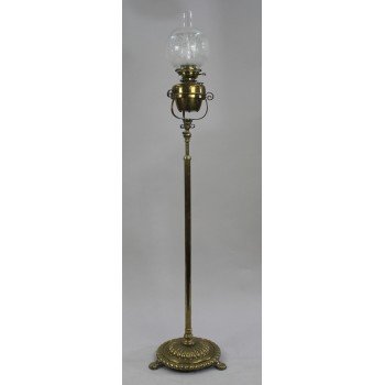 Victorian Telescopic Brass Standard Oil Lamp