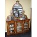 Fine 19th c. French Burr Walnut Inlaid Credenza with Mirror