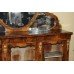 Fine 19th c. French Burr Walnut Inlaid Credenza with Mirror