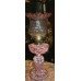 Early Victorian Glass Duplex Burner Oil Lamp